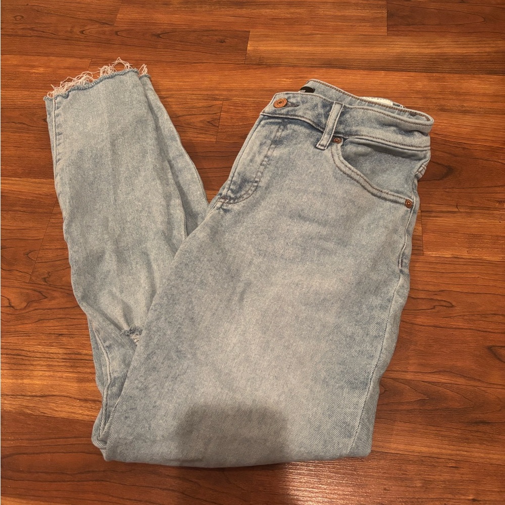 Express Light Blue Ankle Jeans